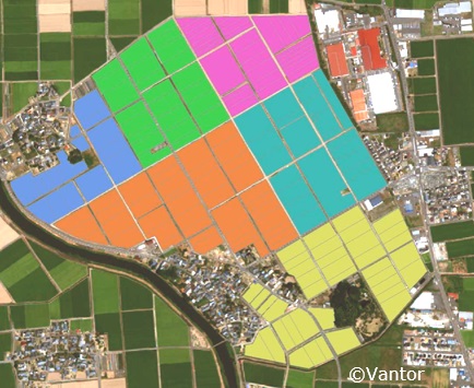 圃場ポリゴンの作成・修正・変化箇所の抽出