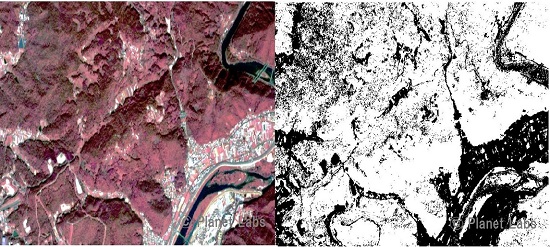 衛星画像データから、土地被覆分類図を作成